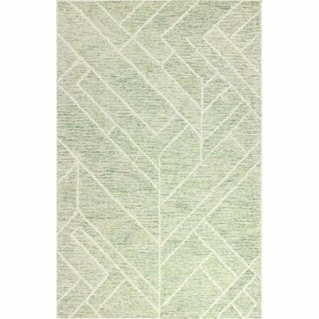 BASHIAN 3 ft. 6 in. x 5 ft. 6 in. Venezia Collection 100 Percent Wool Hand Tufted Area Rug Celery R120-CEL-4X6-CL158
